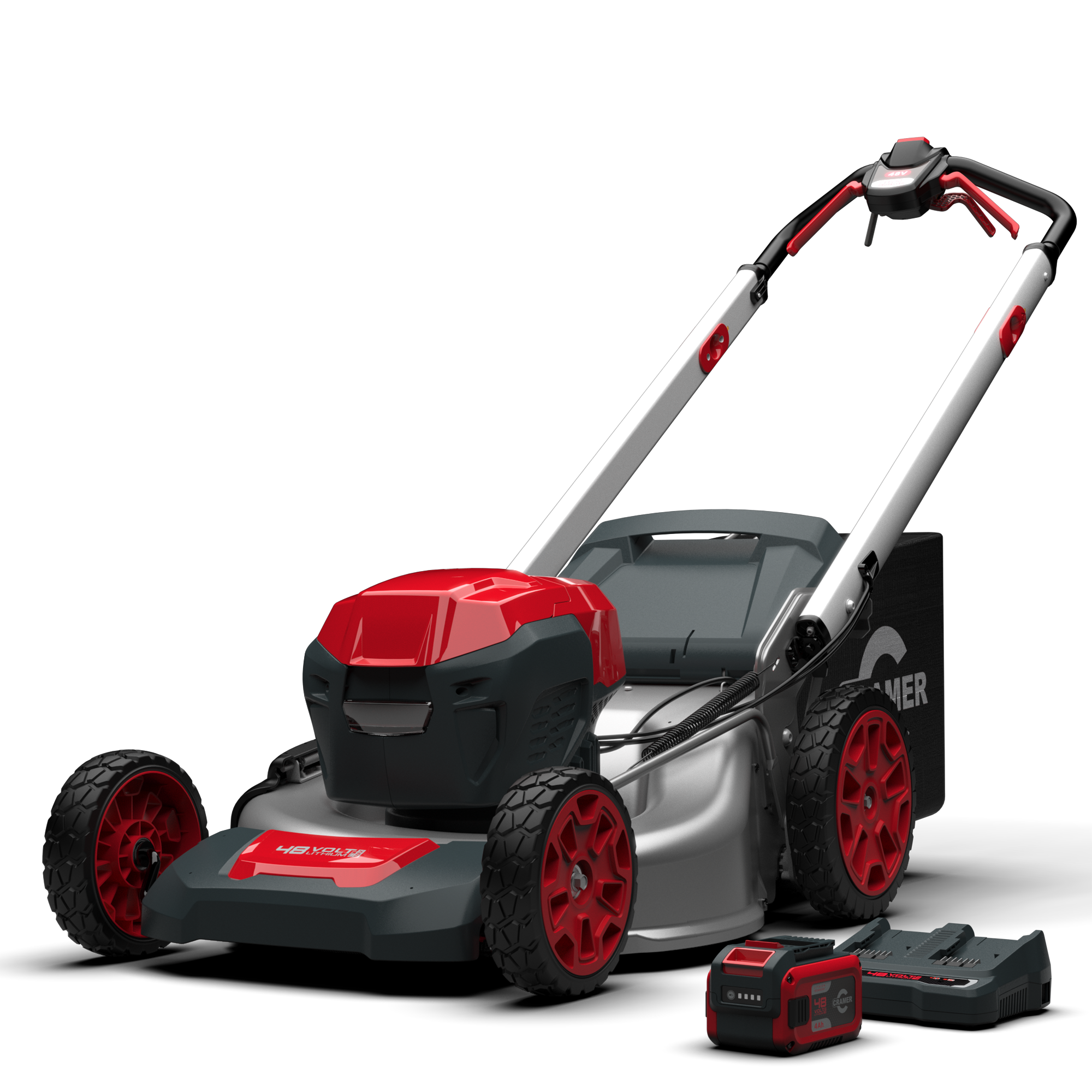 Tondeuse 48V / 46cm avec batterie 4Ah + chargeur double